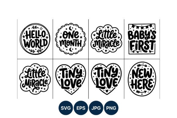 Baby Milestone Hand Lettering Phrases