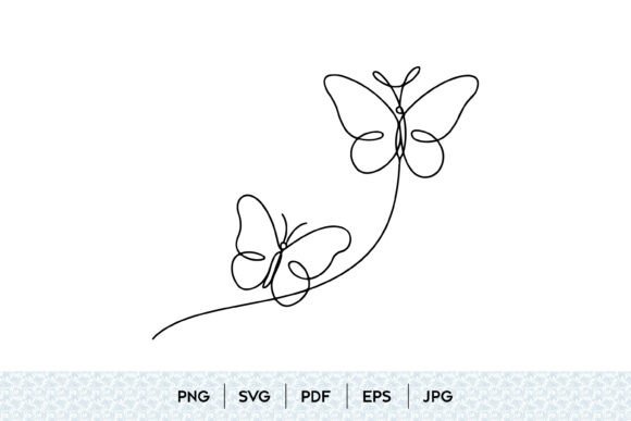 Butterfly One Line Art SVG: Minimalist Graphics & Illustrations