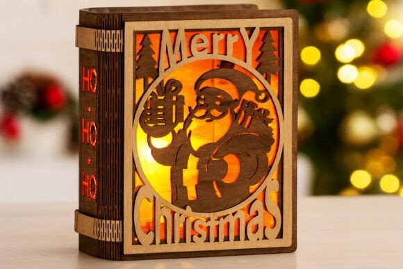 Christmas Book Candle Holder: Laser Cutting Winter Amp Design