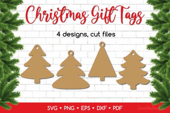 Christmas Tree Shaped Gift Tags SVG: Laser Cutting & Winter Amp Ready
