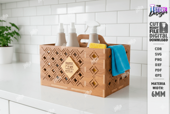 Cleaning Caddy Organizer Laser Cut CNC