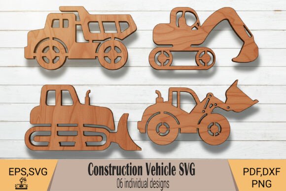 Construction Vehicle Laser Cut SVG for Wall Decor & Laser Cutting