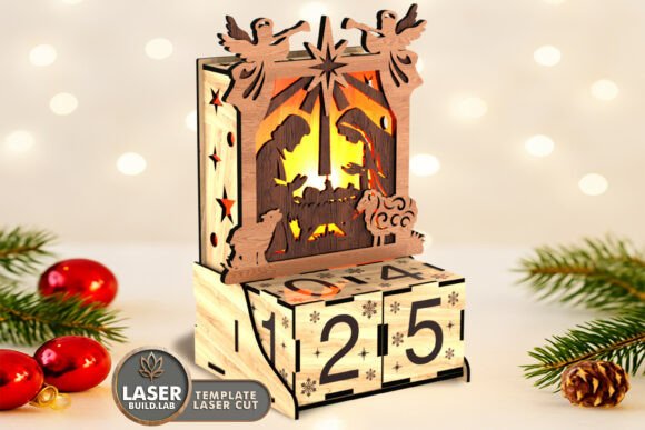 Days Until Christmas Calendar — Laser Cutting & Winter Amp