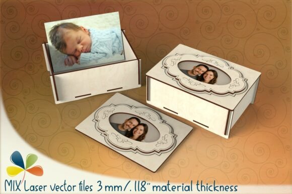 Family Photo Memory Box Laser Cut SVG