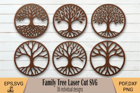 Family Tree Wall Art SVG: Laser Cutting & Wall Decor