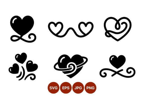 Heart Swirl Vector Icons: Graphics & Illustrations for Creative Sellers