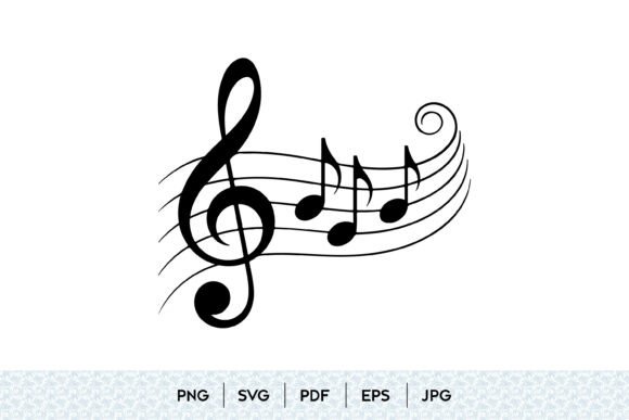 Musical Notes Staff Symbol Design