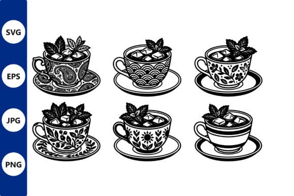 Vector Tea Cup Graphics & Illustrations
