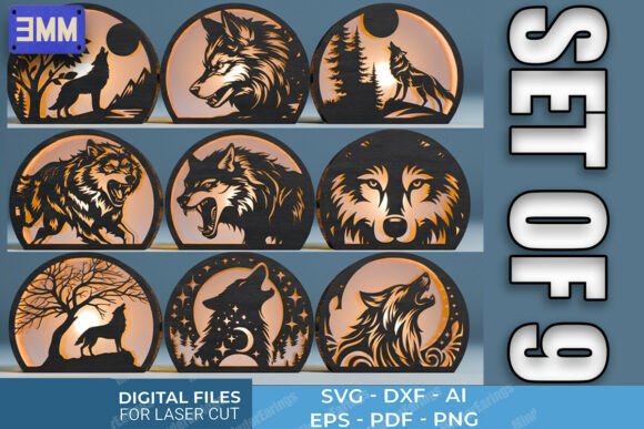 Wolf Lantern SVG Bundle: Laser Cutting & Stands Done Right