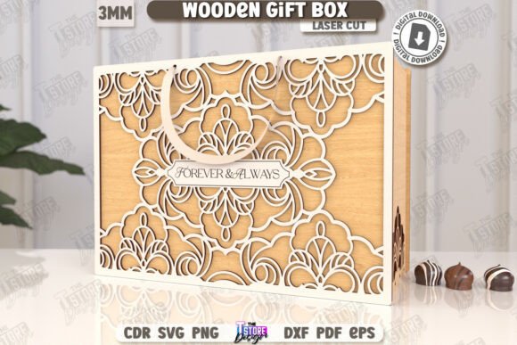 Wooden Gift Box Laser Cut Storage Box for Laser Cutting & Boxes